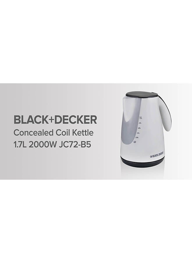 BLACK+DECKER - Concealed Coil Kettle 2000W 1.7 L 2200 W JC72-B5 White - Image 1