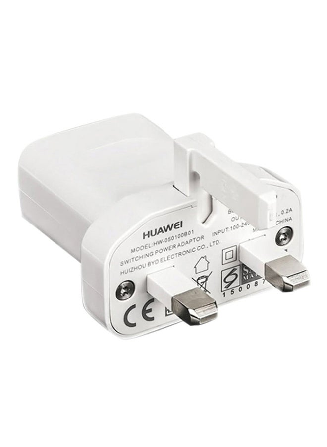 HUAWEI - Wall Charger With Micro USB Charging Cable White - Image 1
