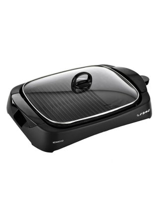 Health Grill, Glass Lid, Variable Temperature Control, Drip Tray, Oil Draining Channels, 1700 W HG230 Black/Clear - v1634461835/N18169122A_1