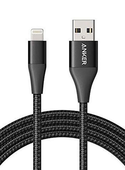 كابل باور لاين+ II بمنفذ Lightning (بطول 6 أقدام)، حاصل على اعتماد MFi من أبل لتوافق مثالي مع هواتف آيفون Xs/ وXS ماكس/ وX/ و 8/ و8 بلس/ و7/ و7 بلس/ و6/ و6 بلس/ و5/ و5S أسود