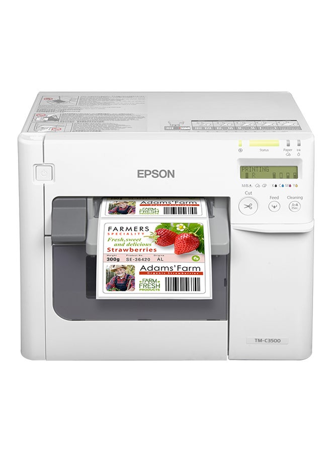 EPSON TM-C3500 Colour Label Printer White - Image 1