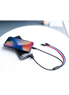 Baseus Three Primary Series 3 in 1 Lightning, Type-C and Micro Usb 3.5A 30 cm Charging Cable Black/Red/Blue  - Image 2