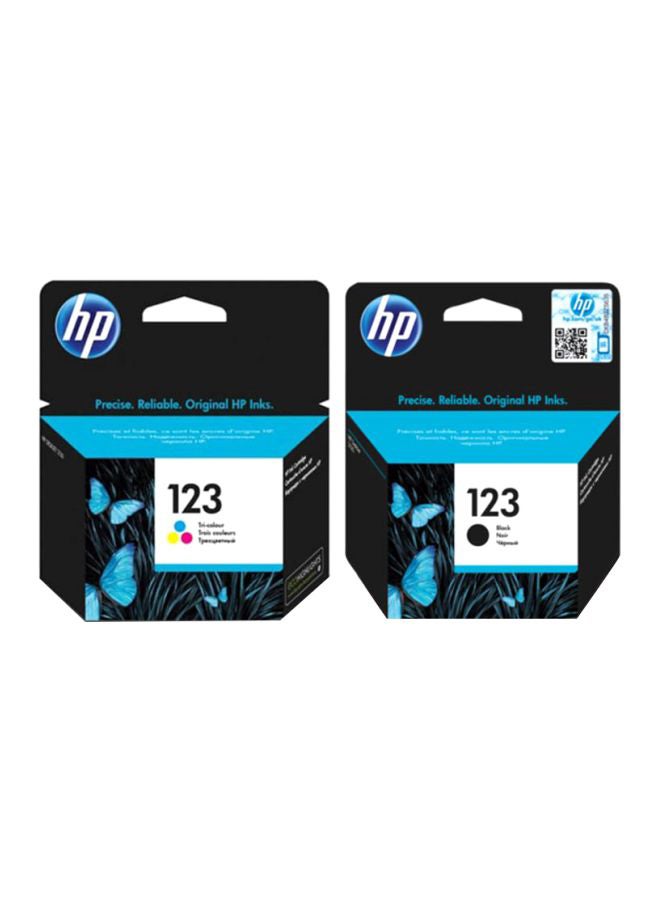HP - Pack of 2 HP 123 Original Ink Cartridge Set Black & Tri Colour - Image 1