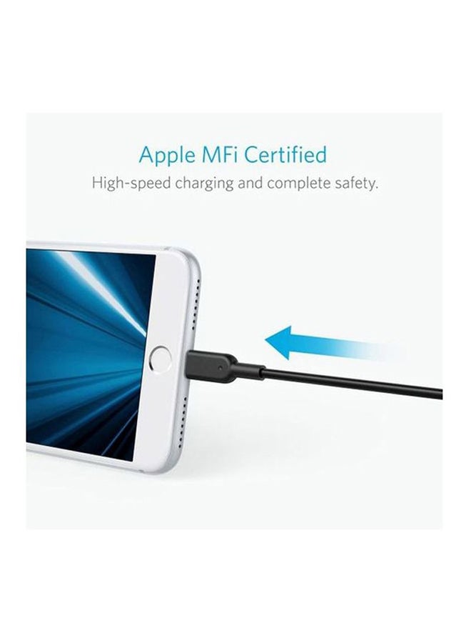 Anker - Anker Powerline II Lightning Cable (6ft), Probably The World's Most Durable Cable, MFi Certified for iPhone 14/14 Pro/13/13 Pro Max/12/12 Pro Max/XR/X/8/8 Plus/7/7 Plus/6/6 Plus Black - Image 1