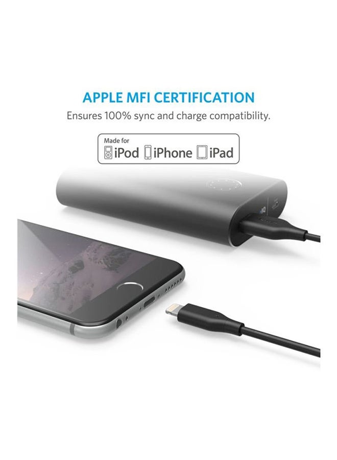 Anker - Anker Powerline II Lightning Cable (6ft), Probably The World's Most Durable Cable, MFi Certified for iPhone 14/14 Pro/13/13 Pro Max/12/12 Pro Max/XR/X/8/8 Plus/7/7 Plus/6/6 Plus Black - Image 1