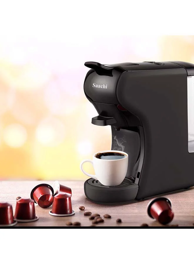 Saachi Multi Capsule Coffee Machine with 19 Bar Automatic Steam Pressure Pump, Compatible with Coffee Powder, Nespresso and Dolce Gusto Capsules 1450 W NL-COF-7058C-BK Black