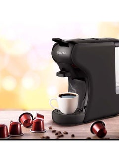 Saachi Multi Capsule Coffee Machine with 19 Bar Automatic Steam Pressure Pump, Compatible with Coffee Powder, Nespresso and Dolce Gusto Capsules 1450 W NL-COF-7058C-BK Black  - Image 3