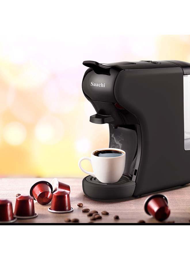Saachi - Multi Capsule Coffee Machine with 19 Bar Automatic Steam Pressure Pump, Compatible with Coffee Powder, Nespresso and Dolce Gusto Capsules 1450 W NL-COF-7058C-BK Black - Image 1