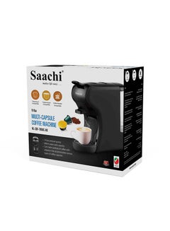 Saachi Multi Capsule Coffee Machine with 19 Bar Automatic Steam Pressure Pump, Compatible with Coffee Powder, Nespresso and Dolce Gusto Capsules 1450 W NL-COF-7058C-BK Black  - Image 5