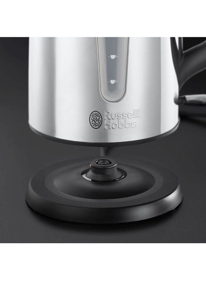 Russell Hobbs - Electric Kettle, Sleek Stainless Steel Design with Rapid Boil, Perfect for Warm Beverages for Home & Office Use 1.7 L 3000 W 23760 Silver - Image 1