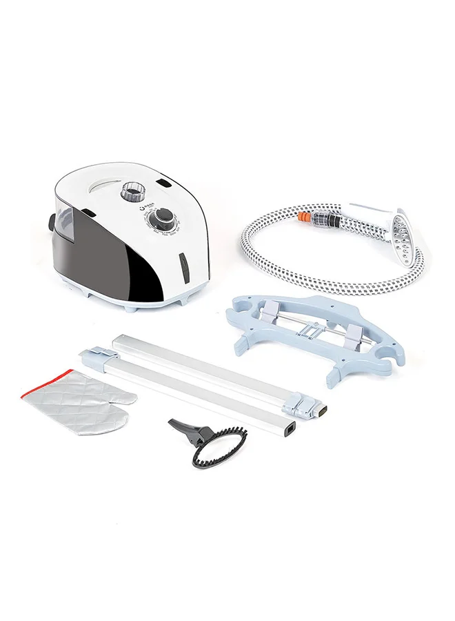 Noon East Freestanding garment_steamer 1.9 L Freestanding Garment Steamer With Quick Steam Fabric Modes And Overheating Protection 1.9 L 1950 W HY - 628 White/Black 1950 W White/Black