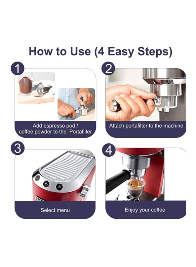 De'Longhi Dedica Espresso Coffee Maker 1.1 L 1350.0 W EC685.R Red - Image 5