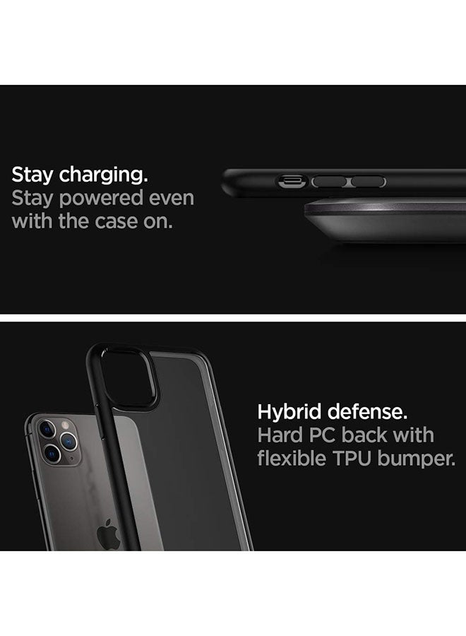 Spigen Ultra Hybrid for iPhone 11 Pro Case Cover - Matte Black/Clear - Image 2