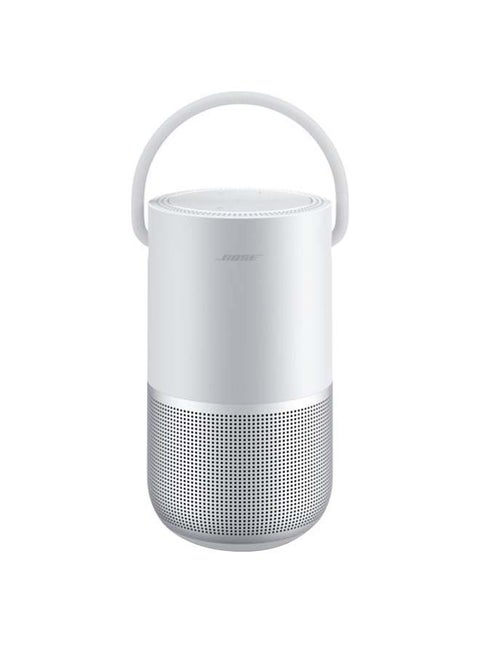 Portable Smart Speaker, Water-Resistant Design With 360° Sound Bluetooth Wi-Fi And Airplay 2 Triple Luxe Silver
