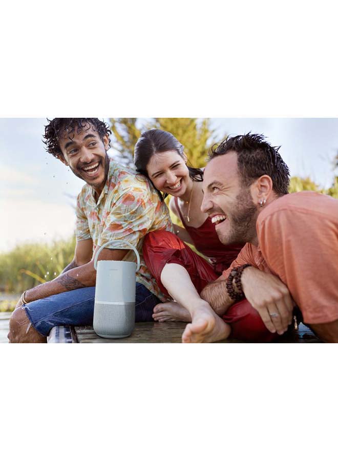 BOSE - Portable Smart Speaker, Water-Resistant Design With 360° Sound Bluetooth Wi-Fi And Airplay 2 Triple Luxe Silver - Image 1