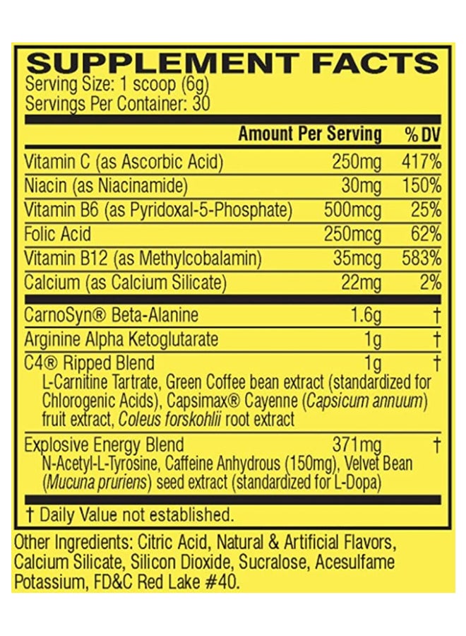 CELLUCOR - C4 Original Explosive Pre-Workout - Icy Blue Razz - 60 Servings - Image 1