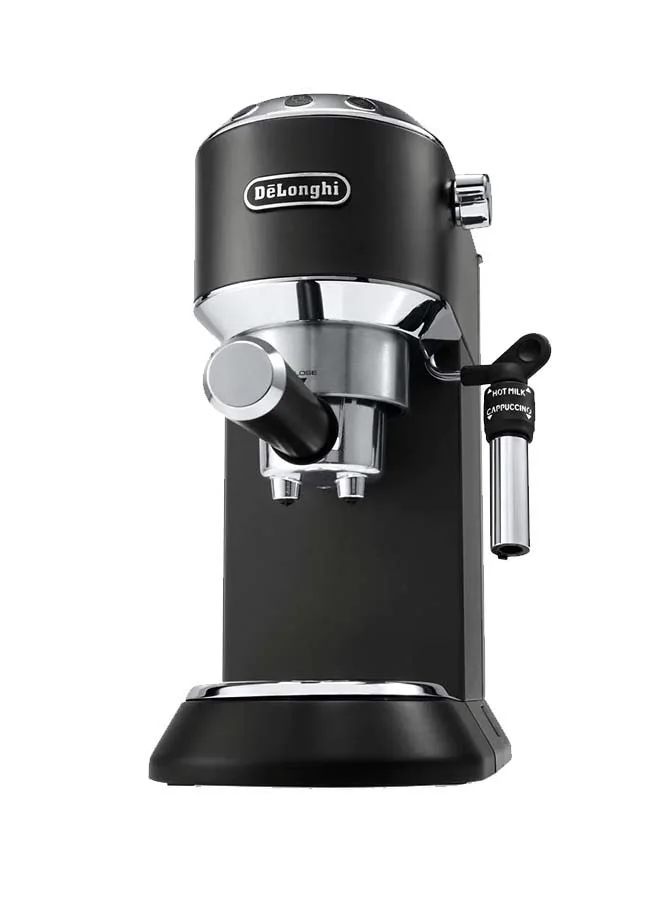 De'Longhi Dedica Pump Espresso Manual Coffee Machine | Cappuccino, Latte Macchiato With Milk Frother | Thermo Block Heating System For Accurate Temperature | Easy To Clean | 1.1 L 1450 W EC685.BK Black/Silver