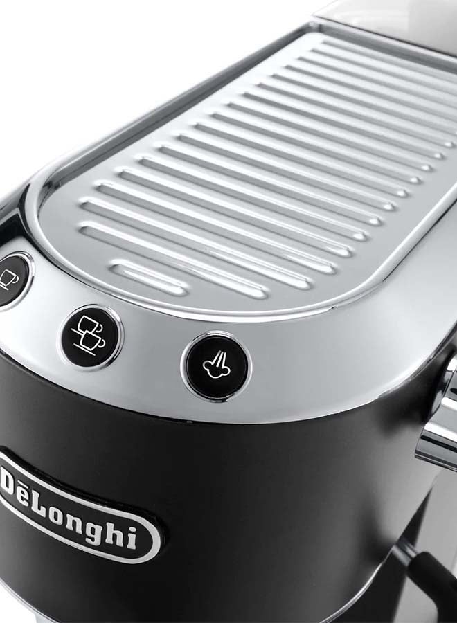 Dedica Pump Espresso Manual Coffee Machine | Cappuccino, Latte Macchiato With Milk Frother | Thermo Block Heating System For Accurate Temperature | Easy To Clean | 1.1 L 1450 W EC685.BK Black/Silver - https://f.nooncdn.com/p/v1634462070/N36746397A_3.jpg?width=original