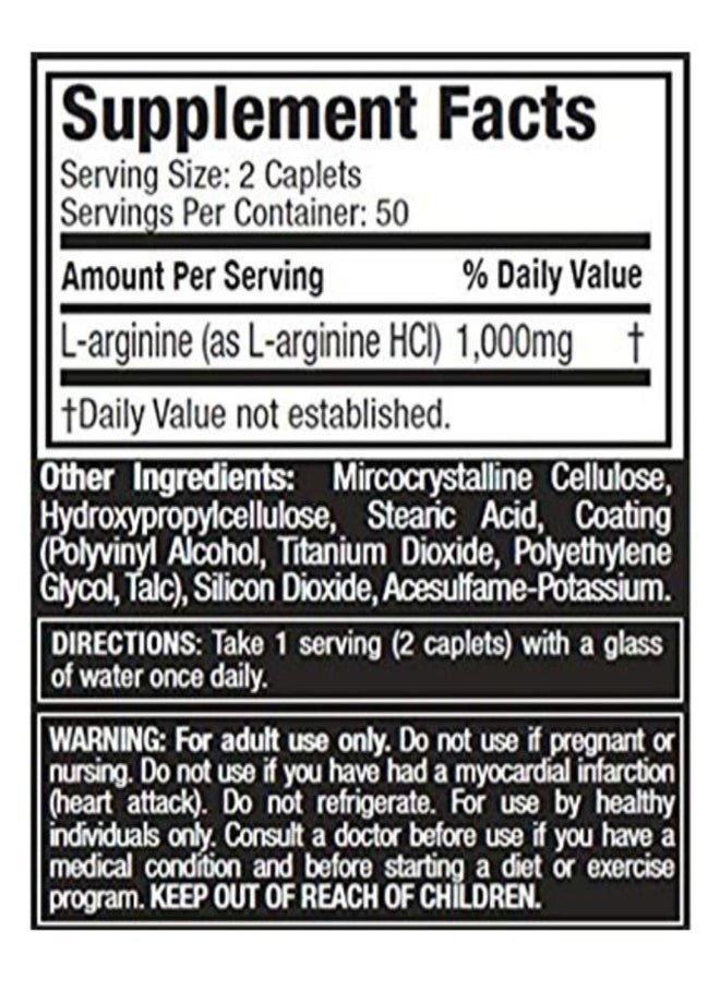 MuscleTech - Platinum L- Arginine Unflavored Caplets - Image 1