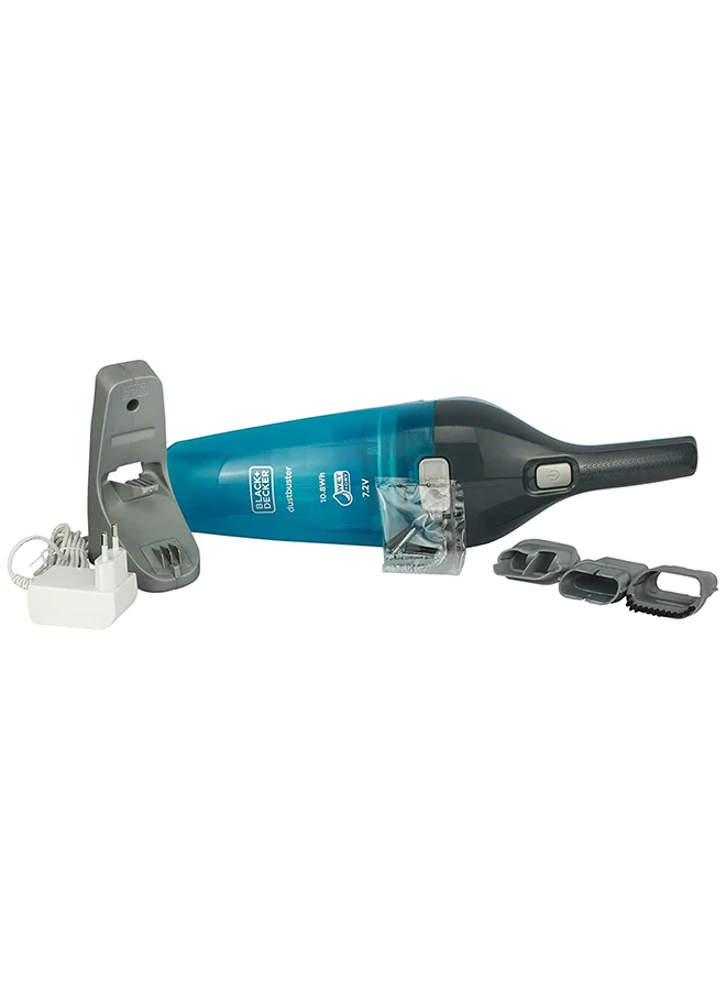 BLACK+DECKER Cordless Dustbuster Handheld Vacuum Cleaner, Wet & Dry, 7.2V 1.5Ah Li-Ion Battery, 385ml Capacity, Includes Charger Base, 385 ml 10.8 W WDC215WA-B5 Blue/Grey