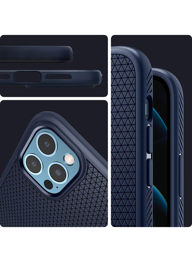 Spigen Protective Case Cover For iPhone 12 Pro Max Liquid Air Navy Blue  - Image 2