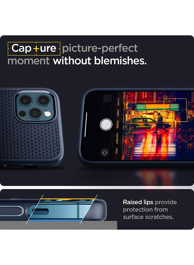 Spigen Protective Case Cover For iPhone 12 Pro Max Liquid Air Navy Blue  - Image 3
