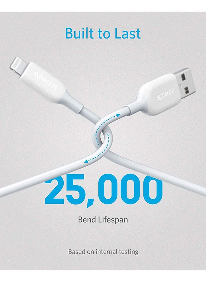 Anker - PowerLine III with USB A cable with Lightning connector 1.8M White - Image 1