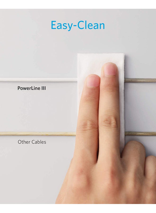 Anker - PowerLine III with USB A cable with Lightning connector 1.8M White - Image 1