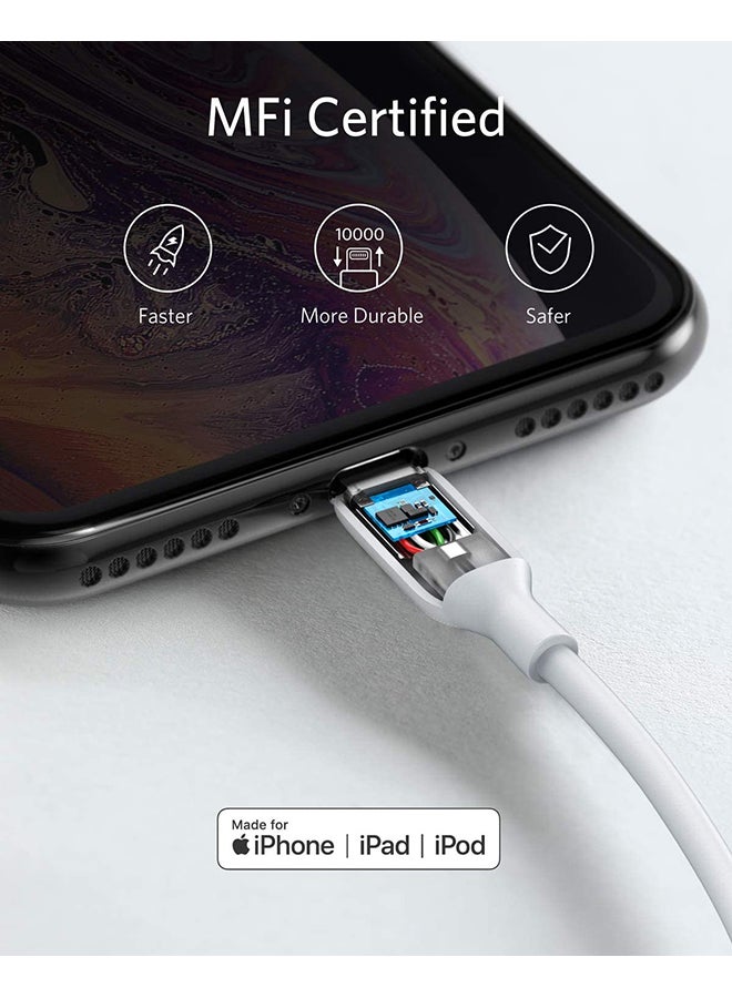 Anker - PowerLine III with USB A cable with Lightning connector 1.8M White - Image 1