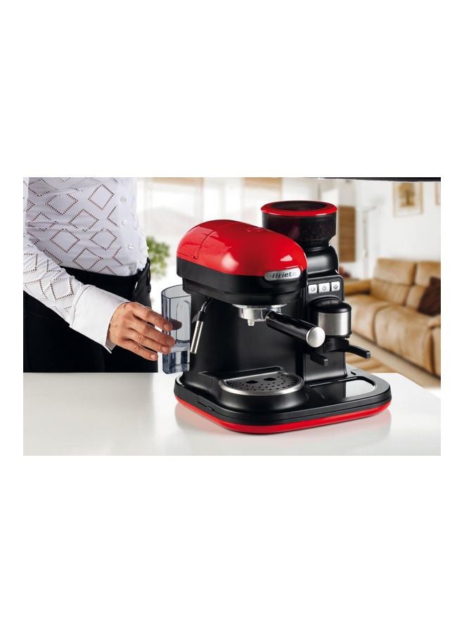 أريتي ماكينة موديرنا لتحضير قهوة اسبريسو طراز 1318 0.8 L 1000 W ART1318 أحمر وأسود - Image 2