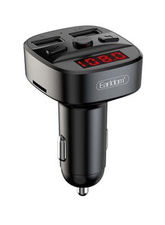 Earldom Bluetooth FM Transmitter Fast Car Charger Black  - Image 2