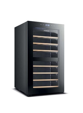 Beverage Cooler 43 Bottles Wine Cooler With Dual Temperature Zone, Double Glass Door, Blue Light, Smart Temperature Control 43 L 85 W BCW43.000BK Black - v1634462277/N44305096A_1