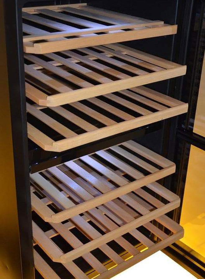 KENWOOD - Beverage Cooler 43 Bottles Wine Cooler With Dual Temperature Zone, Double Glass Door, Blue Light, Smart Temperature Control 43 L 85 W BCW43.000BK Black - Image 1