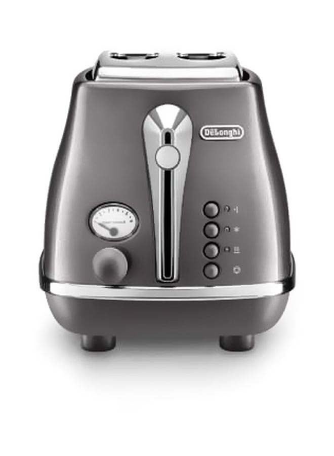 De'Longhi 2-Slice Icona Metallics Toaster 900.0 W CTOT2003.GY Grey/Silver - Image 2