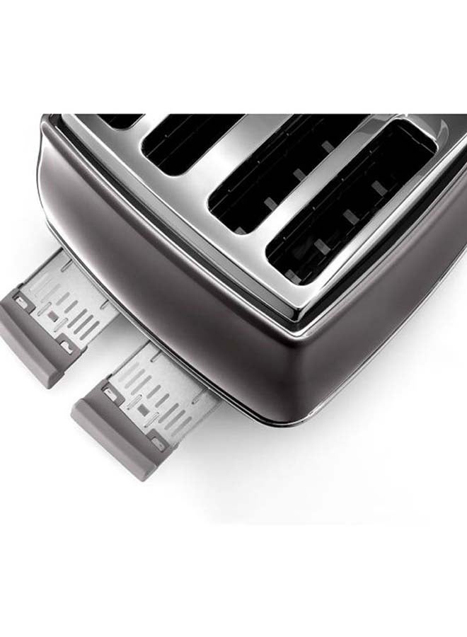 De'Longhi 2-Slice Icona Metallics Toaster 900.0 W CTOT2003.GY Grey/Silver - Image 4