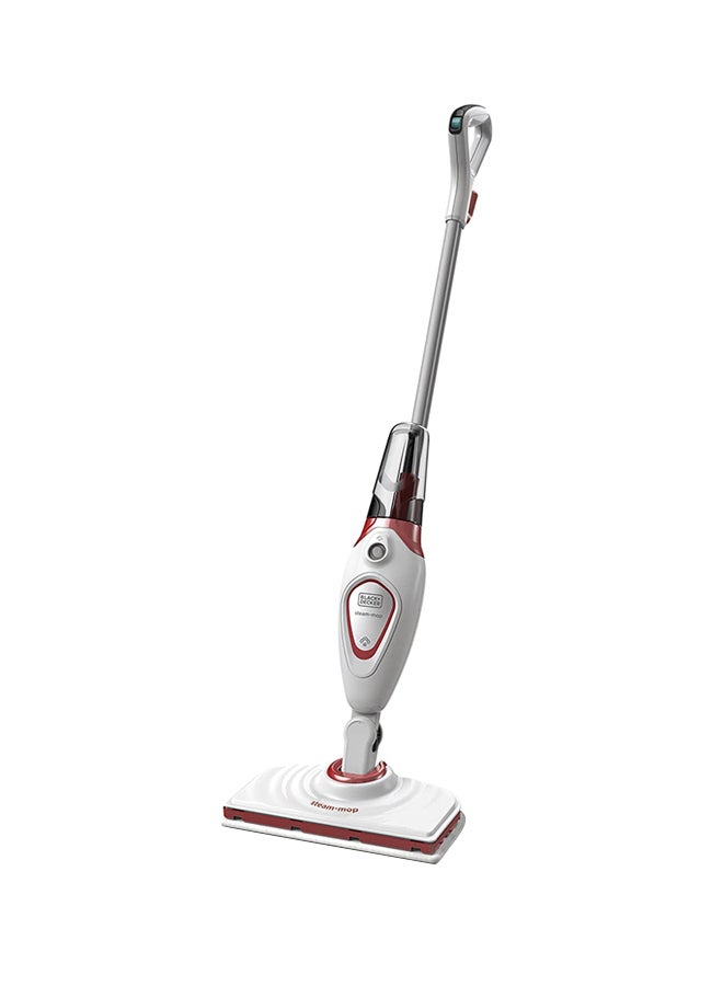 BLACK+DECKER - Steam Mop Cleaner with Auto Floor select technology and 180° Swivel Steeringn 1600 W BDS1616R-QS White/Red - Image 1