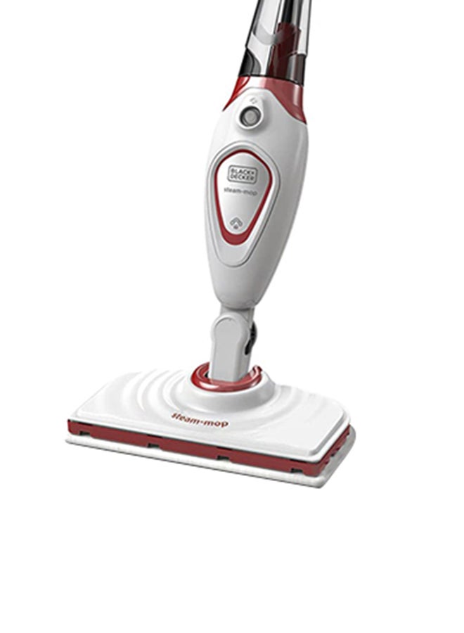 BLACK+DECKER - Steam Mop Cleaner with Auto Floor select technology and 180° Swivel Steeringn 1600 W BDS1616R-QS White/Red - Image 1