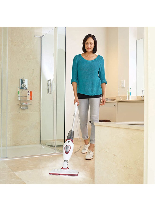 BLACK+DECKER - Steam Mop Cleaner with Auto Floor select technology and 180° Swivel Steeringn 1600 W BDS1616R-QS White/Red - Image 1