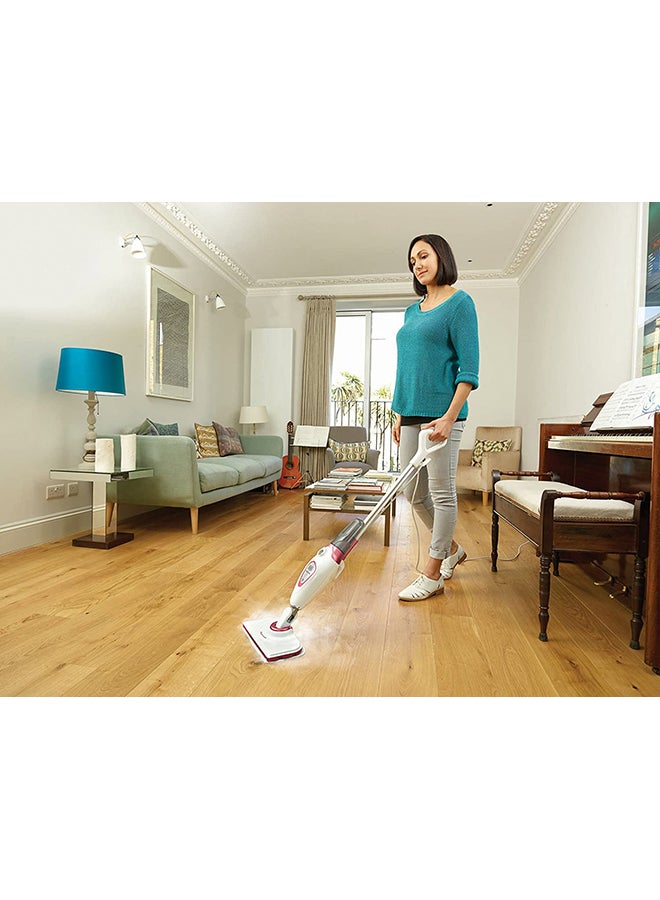 BLACK+DECKER - Steam Mop Cleaner with Auto Floor select technology and 180° Swivel Steeringn 1600 W BDS1616R-QS White/Red - Image 1