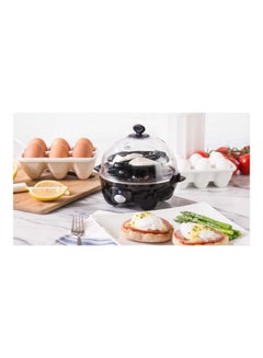 Rapid Egg Cooker: 6 Egg Capacity Electric Egg Cooker For Hard Boiled Eggs, Poached Eggs, Scrambled Eggs, Or Omelets With Auto Shut Off Feature 360 W DEC005BK Black/Clear - v1634462345/N49692117A_5