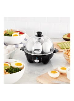 Rapid Egg Cooker: 6 Egg Capacity Electric Egg Cooker For Hard Boiled Eggs, Poached Eggs, Scrambled Eggs, Or Omelets With Auto Shut Off Feature 360 W DEC005BK Black/Clear - v1634462345/N49692117A_6