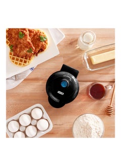 Waffle Maker For Individual Waffles With Easy To Clean, Non-Stick Surfaces, 4-Inch 350 W DMW001BK Black - v1634462346/N49692122A_6