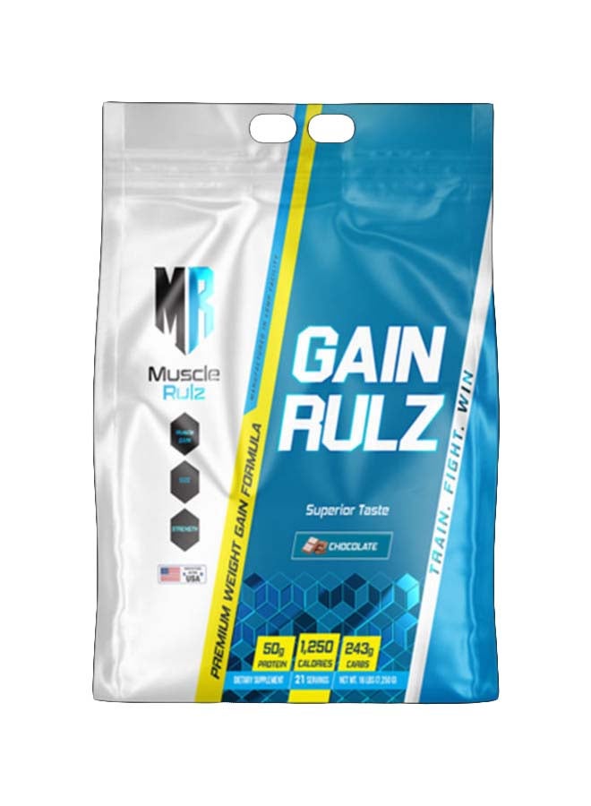 Muscle Rulz Gain Rulz Mass Gainer Chocolate Flavor - 21 Servings 