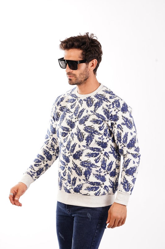 Marco Panucci SweatShirt Milton Round Printed Grey - Image 2