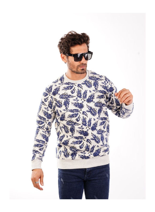 Marco Panucci SweatShirt Milton Round Printed Grey - Image 1