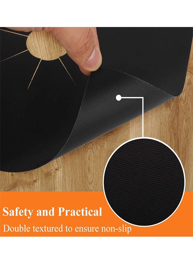 طقم أغطية موقد غاز مكون من 8 قطع أسود 27x27سم  - Image 4