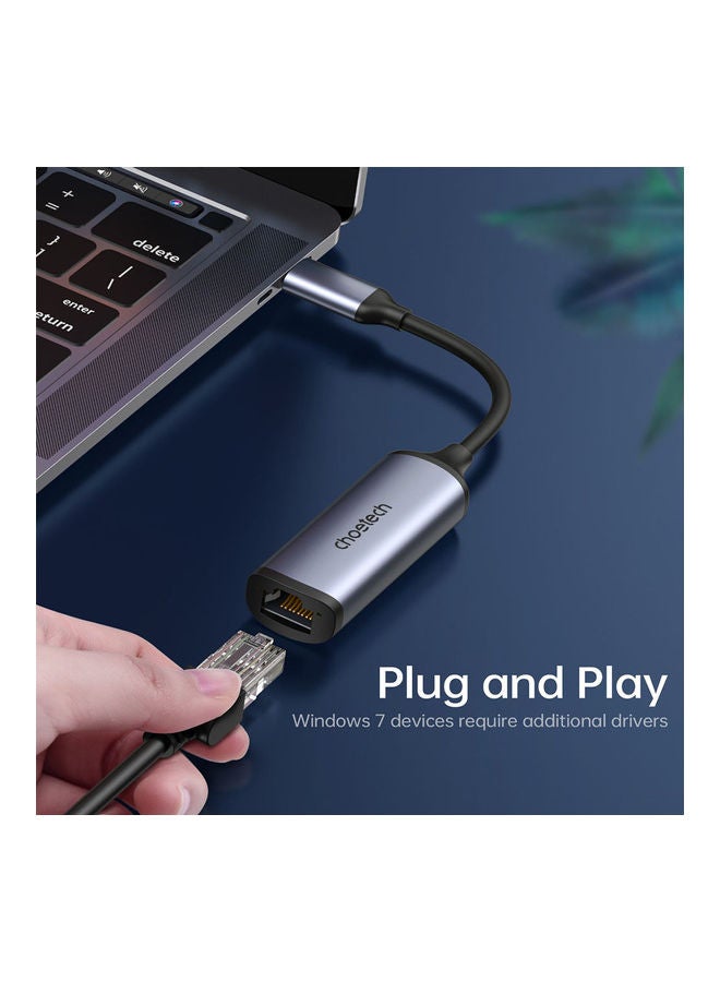 تشوتيك - محول Type-C إلى إيثرنت رمادي - Image 1