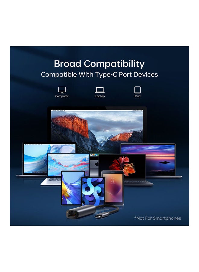 تشوتيك - محول Type-C إلى إيثرنت رمادي - Image 1