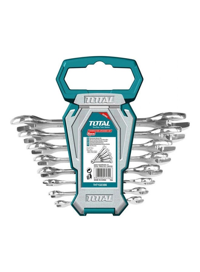 Total Tools 8 Pcs Combination Spanner Set - Tht102286 Multicolour 21.3 x 19.3 x 4.7cm