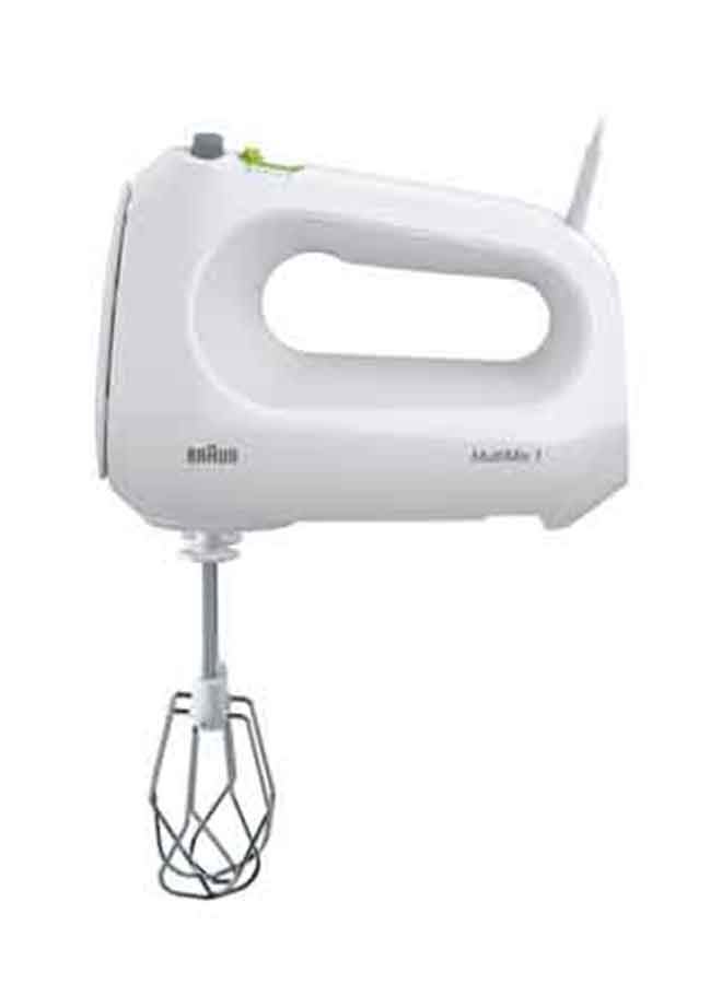 BRAUN - Hand Mixer, 4 Speeds Turbo, Smart Mix, 2 Stainless Steel Whisks, 2 Stainless Steel Hooks, 400 W HM1010 White - Image 1